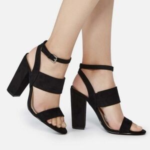 Justfab Black Perenna Heeled Sandal